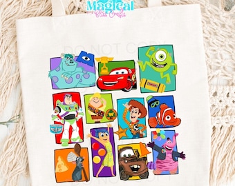 Pixar Park Tote Bag, park rides Tote Bag, Vacation Tote Bag, Disney totes