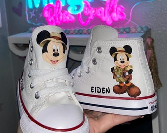 Mickey Safari custom Converse/ Animal kingdom shoes
