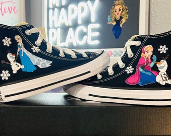 Converse de princesa Frozen/Converse personalizados/zapatillas para niños/Elsa Anna Olaf