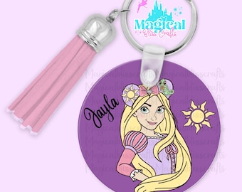 Magical Princess Acrylic Custom Key chains, bag charms, princess key chains ,bag tags
