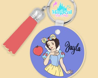Magical Princess Acrylic Custom Key chains, bag charms, princess key chains ,bag tags