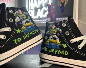 Buzz Lightyear Converse, Toy Story-schoenen, Toy Story Converse, To infinity and beyond