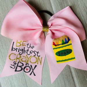 School Crayon Personalized  Bows