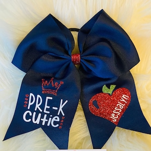 School Apple Personalized  Bows