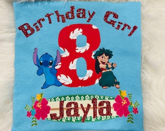 Camiseta de cumpleaños de Lilo & Stitch