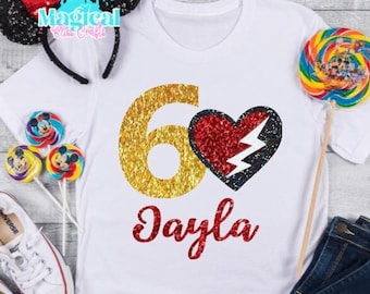 L'ascension des t-shirts d'anniversaire des descendants rouges