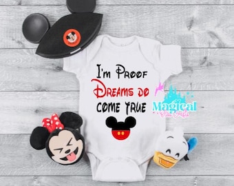Estou à prova de que os sonhos se tornam realidade Onesies