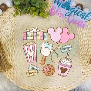 Minnie and Mickey park Ready To heat Press/ Heat Transfer Dtf/ princess Heat Transfer Vinyl/ princess DTF