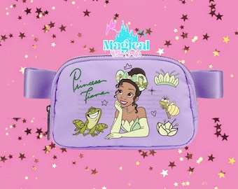 Princess Tiana belt bags, Disney Inspired Fanny Pack, Disney Belt Bag, Disney charms, Disney Bag Charm
