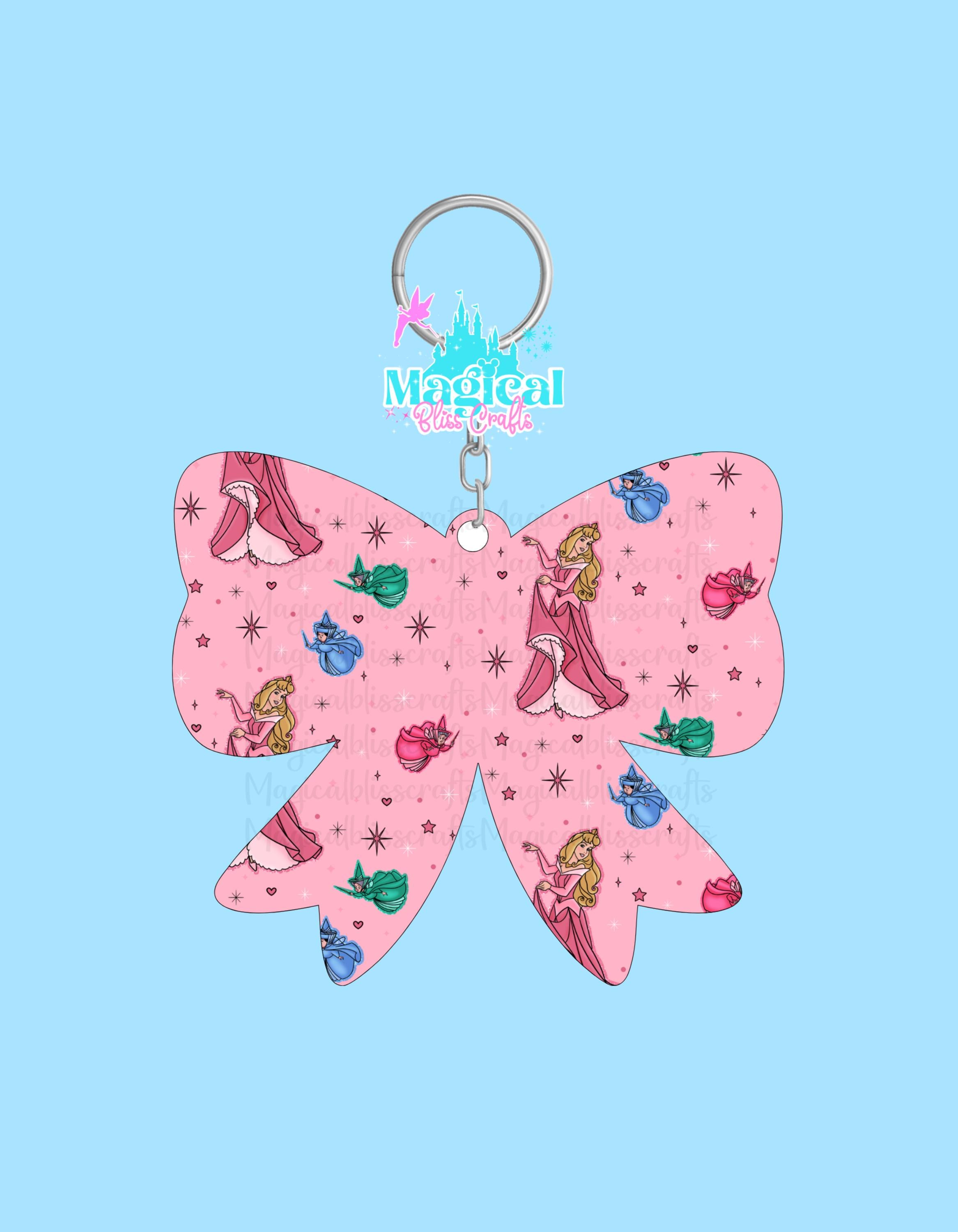 Princess Aurora Acrylic Custom Key Chains, Bag Charms, Princess Key ...