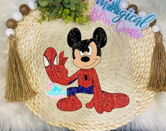 Spidey Mickey Park Ready To heat Press/ Heat Transfer Dtf/ princess Heat Transfer Vinyl/ DTF