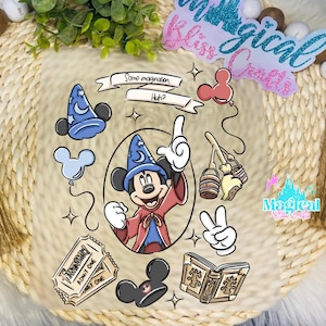 Mickey Fantasia Park Ready To heat Press/ Heat Transfer Dtf/ Mickey Heat Transfer/ Mickey minnie DTF