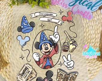 Mickey Fantasia Park Ready To heat Press/ Heat Transfer Dtf/ Mickey Heat Transfer/ Mickey minnie DTF