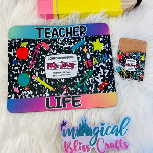 Tapis de souris personnalisé pour professeur | Tapis de souris photo personnalisé | Tapis de souris personnalisé | Cadeaux pour enseignants | Personnaliser l'accessoire | porte-cartes téléphoniques