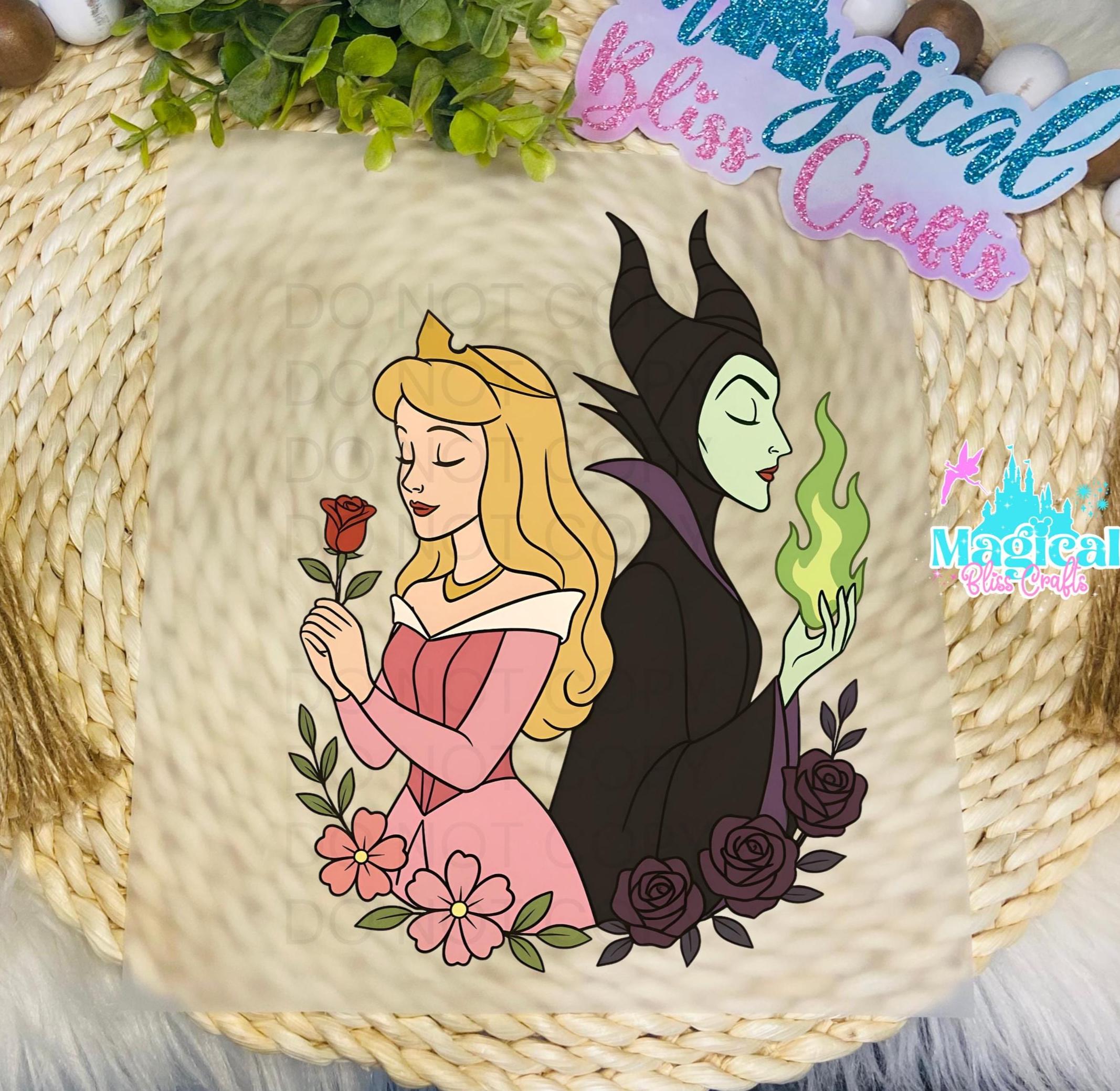 Aurora maleficent Ready To heat Press/ Heat Transfer Dtf/ princess Heat Transfer Vinyl/ princess DTF