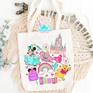 Minnie Magic Kingdom Tote Bag, Mickey and Friends Tote Bag, Vacation Tote Bag