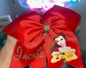Princess Belle Personalized  Bows