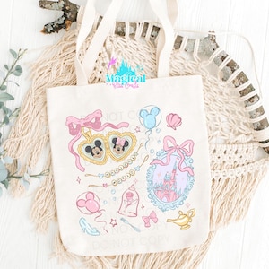 Magical Mouse, Disney Park castle Tote Bag, Mickey and Friends Tote Bag, Vacation Tote Bag