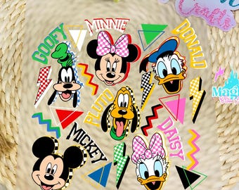 Mickey and friends Park Ready To heat Press/ Heat Transfer Dtf/ Mickey Heat Transfer/ Mickey minnie DTF