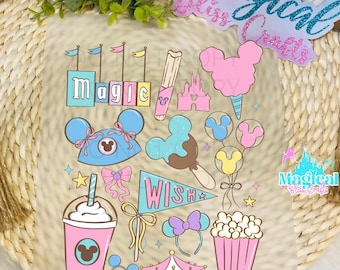 Minnie park snacks park Ready To heat Press/ Heat Transfer Dtf/ Minnie Heat Transfer Vinyl/ Minnie DTF