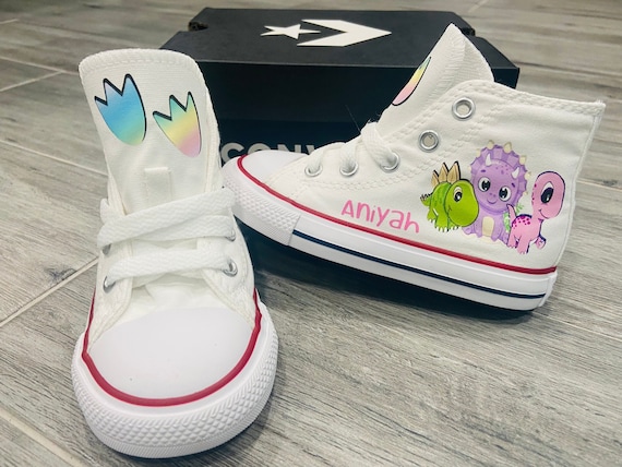 Converse dinosauro da bambina pastello - Etsy Italia