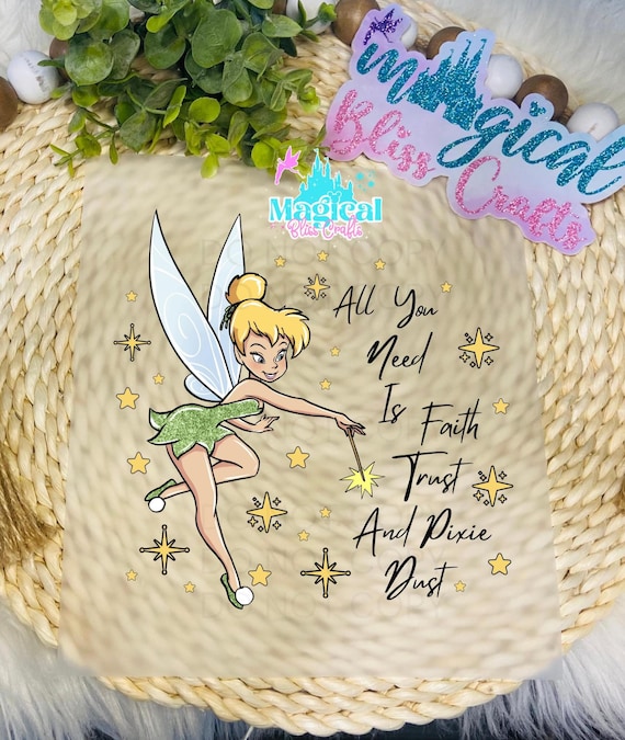 Tinkerbell Ready To heat Press/ Heat Transfer Dtf/ princess Heat Transfer Vinyl/ DTF