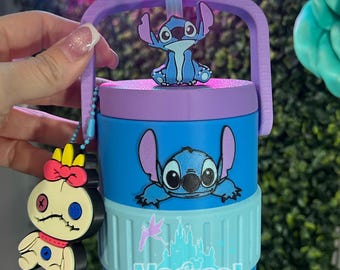 Blue Alien can Coolers/ 12oz regular or skinny cups /Mouse cups/ Can openers / straw toppers/ Bag charms