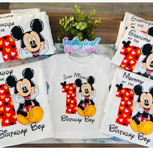 Mickey 1st Birthday family Shirts