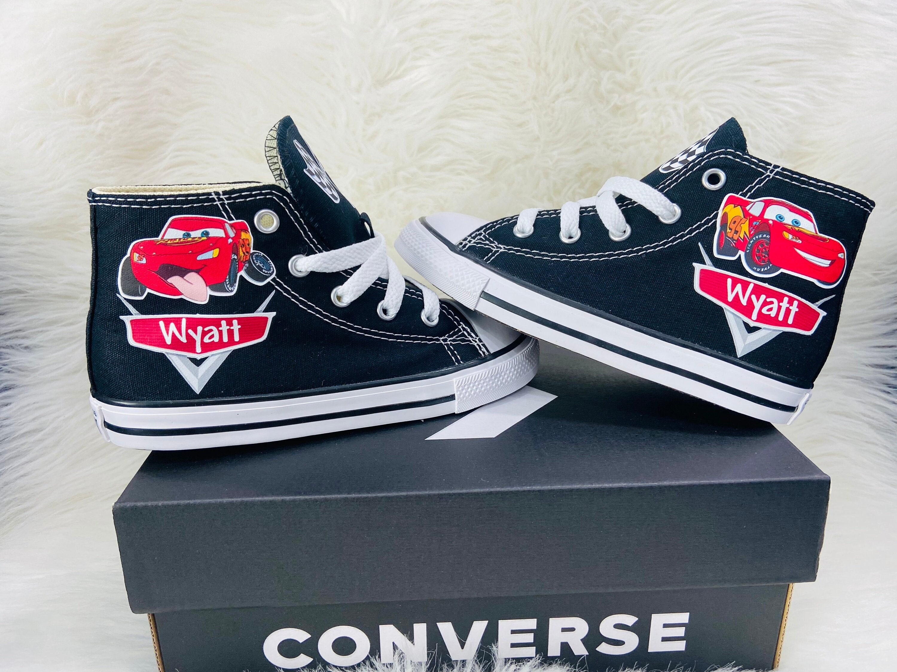 Converse personnalisees Lightning McQueen Cars Etsy France