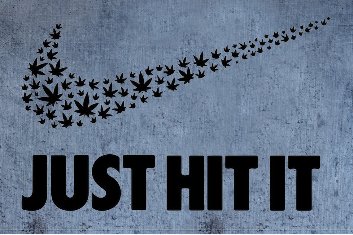 Just hit it nike logo weed somking SVG cut file boss - Etsy France