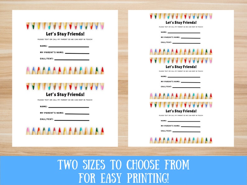 Keep in Touch Play Date End of Year Card, Instant Download, Last Day of ...