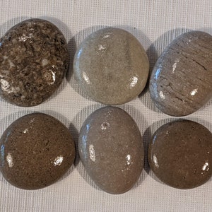 Lake Michigan Light Gray Stone Knobs - Individual Custom Crafted Knobs