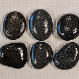 Lake Michigan Almost Black Stone Knobs - Individual Custom Crafted Knobs