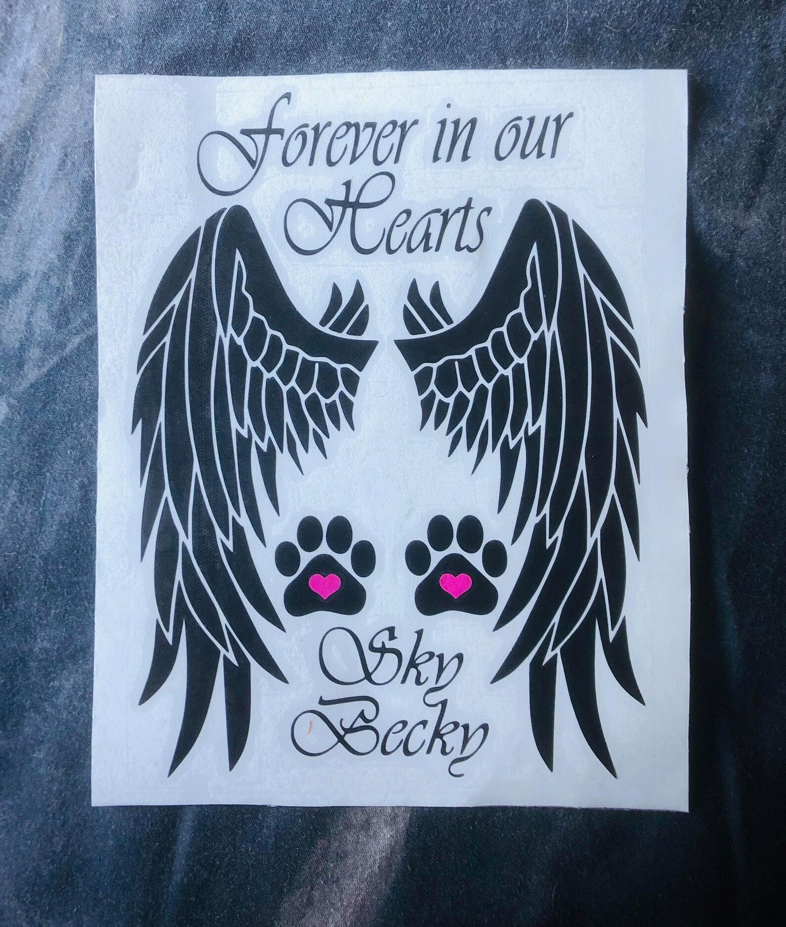 Dog/s Car/wall Personal Memorial Vinyl Decal. Etsy UK