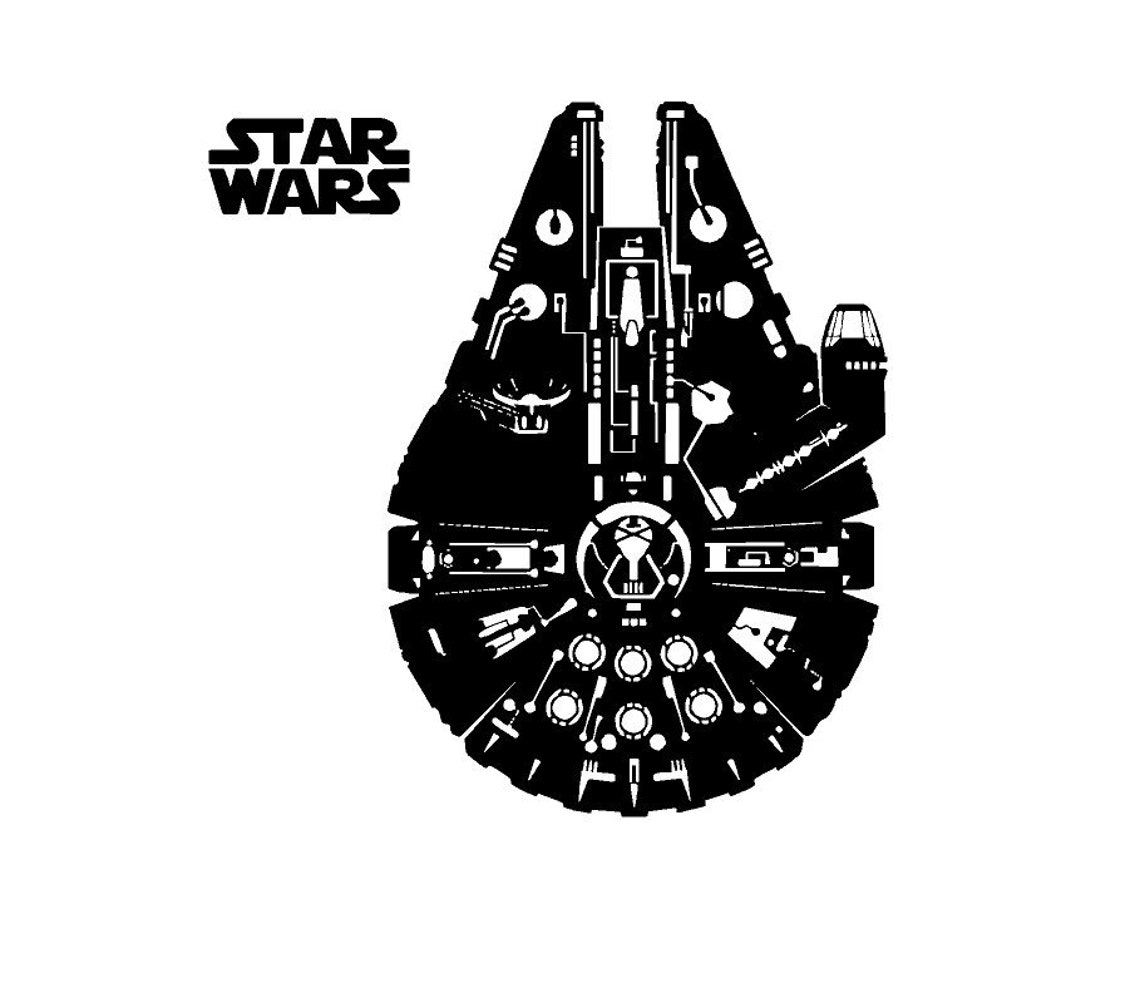 Star Wars Millennium Falcon Wall Decal. Etsy UK