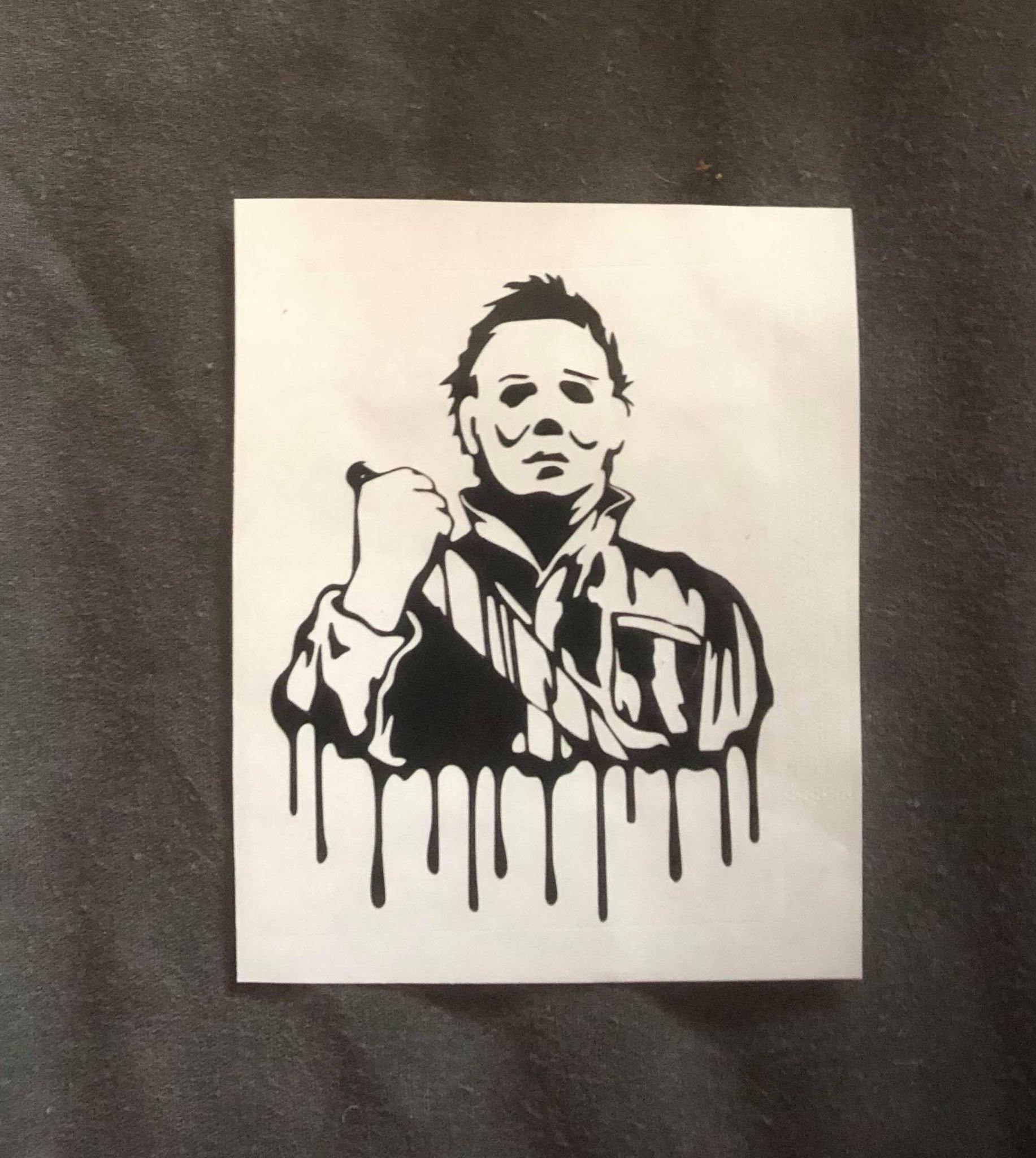 Michael Myers Glass/wall/lap Top/window Transfer. Etsy UK