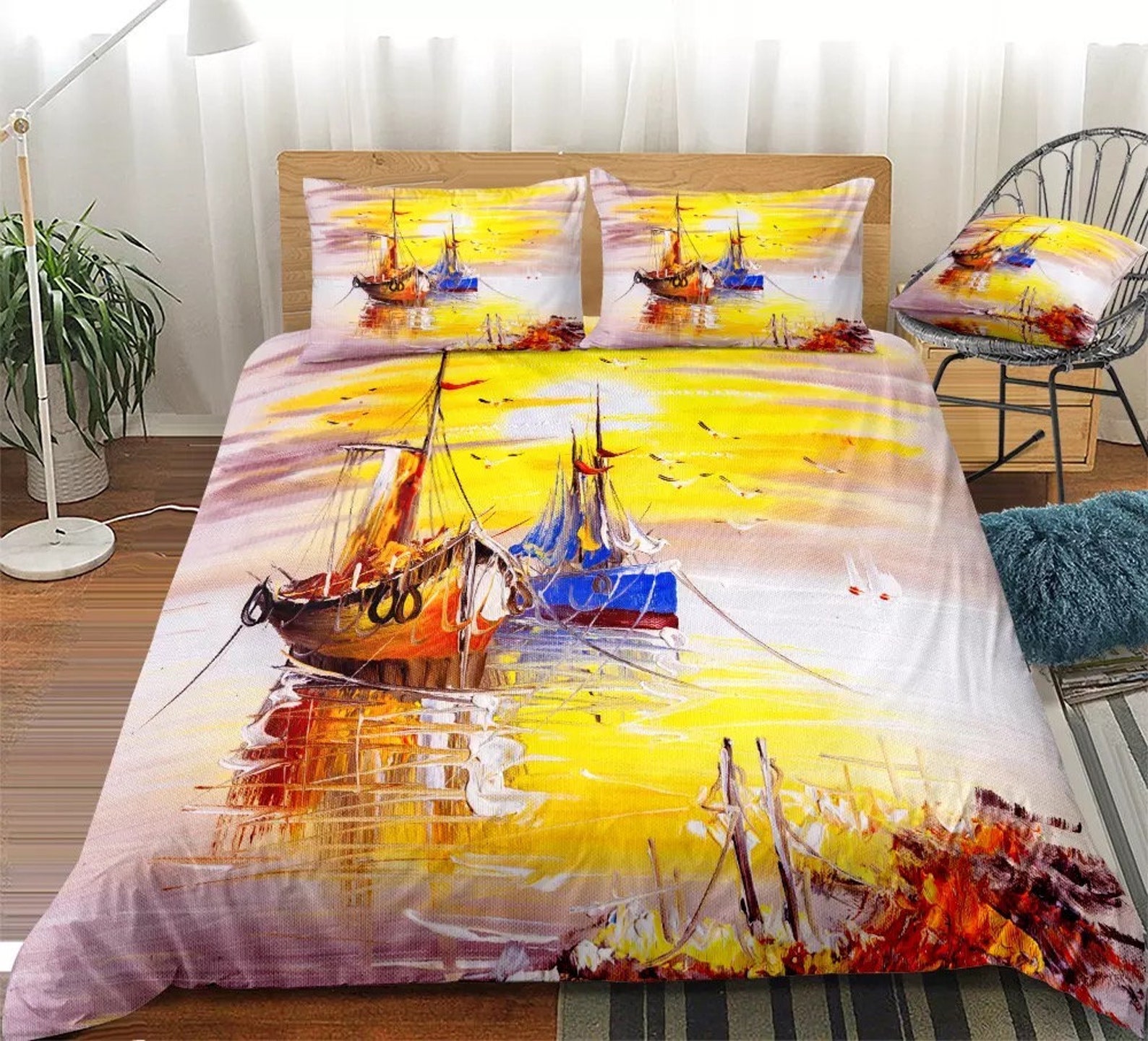 Sailboat Duvet Sailboat Duvet Cover Sailboat Boat Bedding Etsy UK