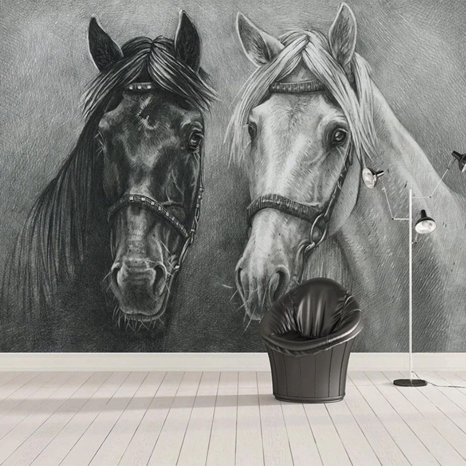 Horses Wallpaper Wallpaper Mural Animal Horse Wallpaper - Etsy