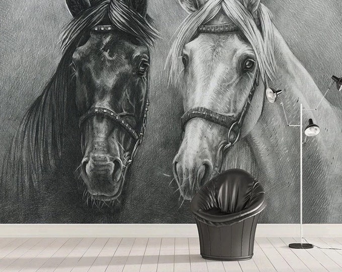 Horses Wallpaper Wallpaper Mural Animal Horse Wallpaper - Etsy