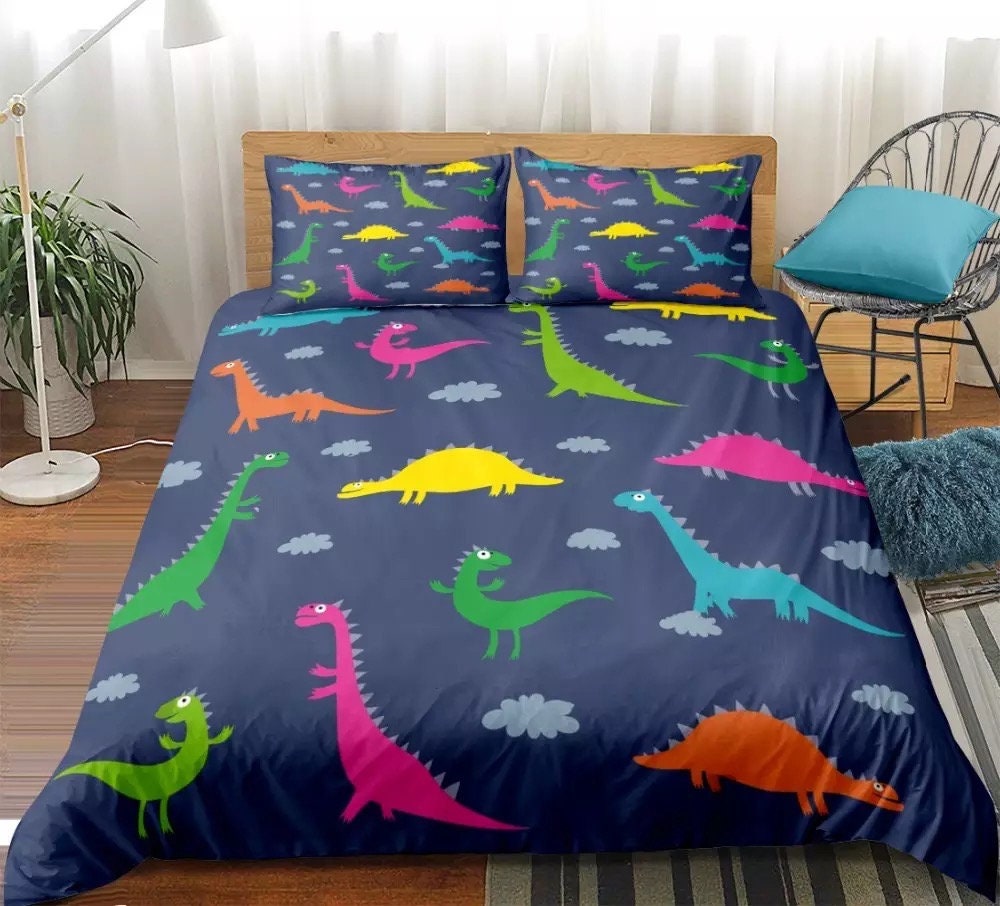 Dinosaur Duvet Duvet Cover Set Bedding Set Dinosaur Animal Etsy