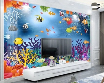 Ocean Wallpaper Ocean Wall Mural Underwater Wall Mural - Etsy Finland Ocean Wallpaper Ocean Wall Mural Underwater Wall Mural - Etsy Finland