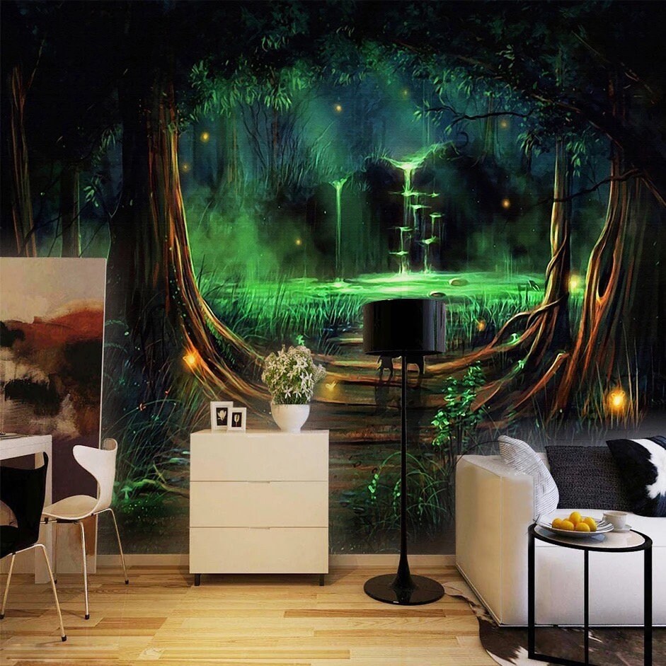 Enchanted Forest Wallpaper Fantasy Enchanted Magical Forest - Etsy Enchanted Forest Wallpaper Fantasy Enchanted Magical Forest - Etsy