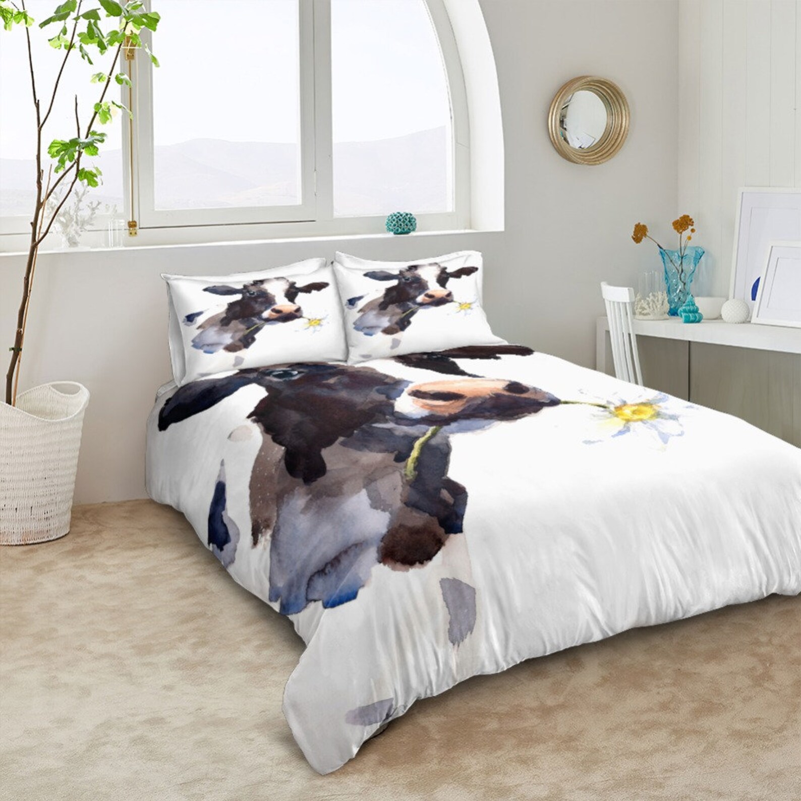 Cow Duvet Duvet Cover Set Bedding Set Cow Animal Duvet Etsy