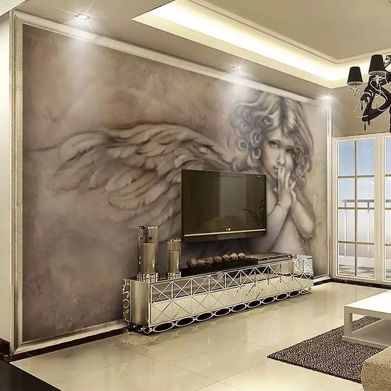 Angel Wallpaper Angel Wall Mural 3D Wallpaper 3D Wall Etsy UK