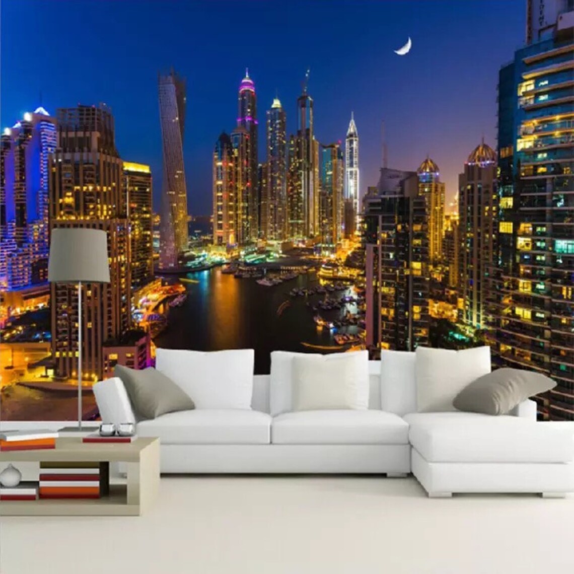 City Wallpaper City Wall Mural Skyline Wallpaper Skyline Etsy