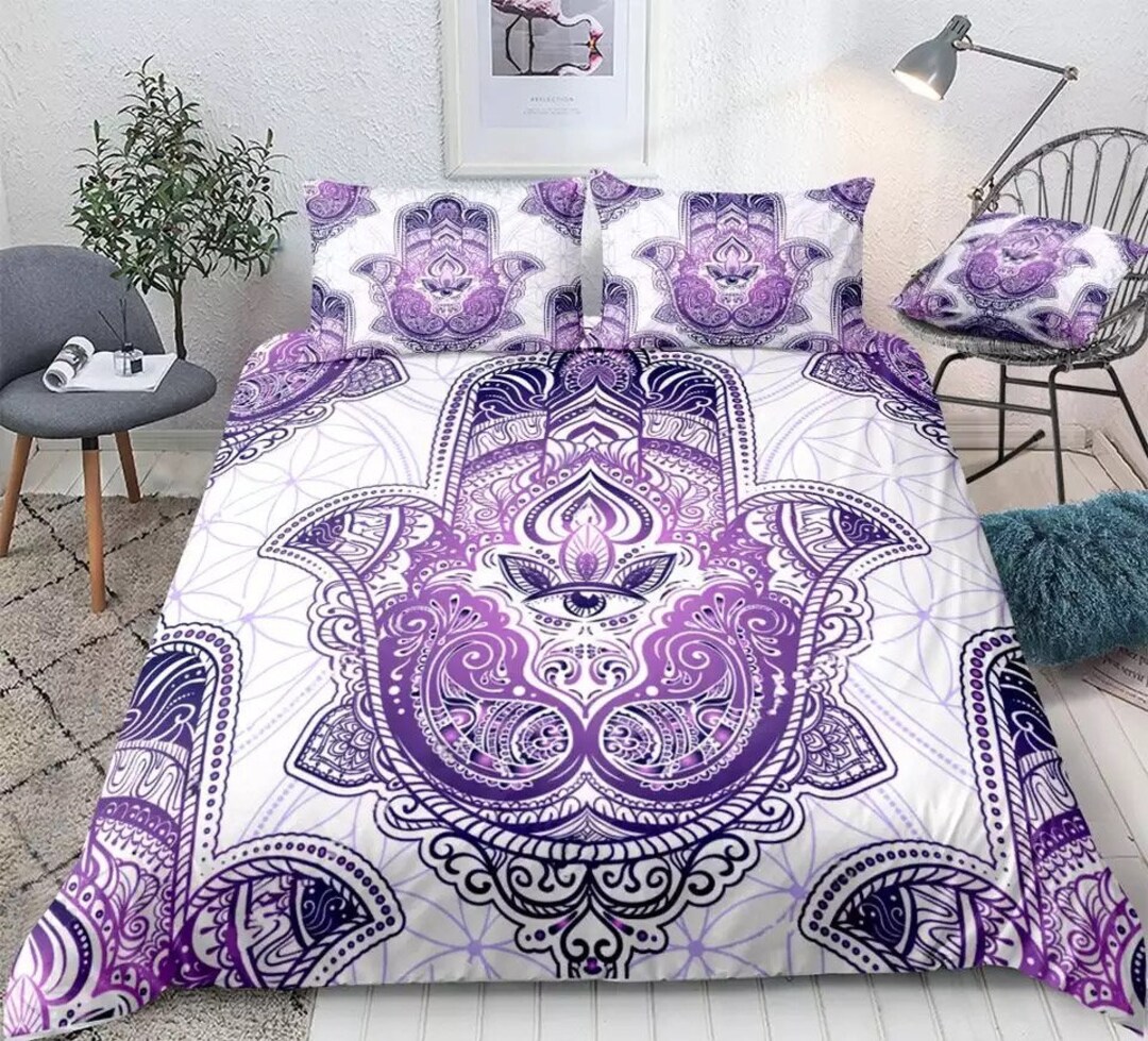 Hamsa Hand Duvet Cover Duvet Cover Set Bohemian Buddha Etsy UK