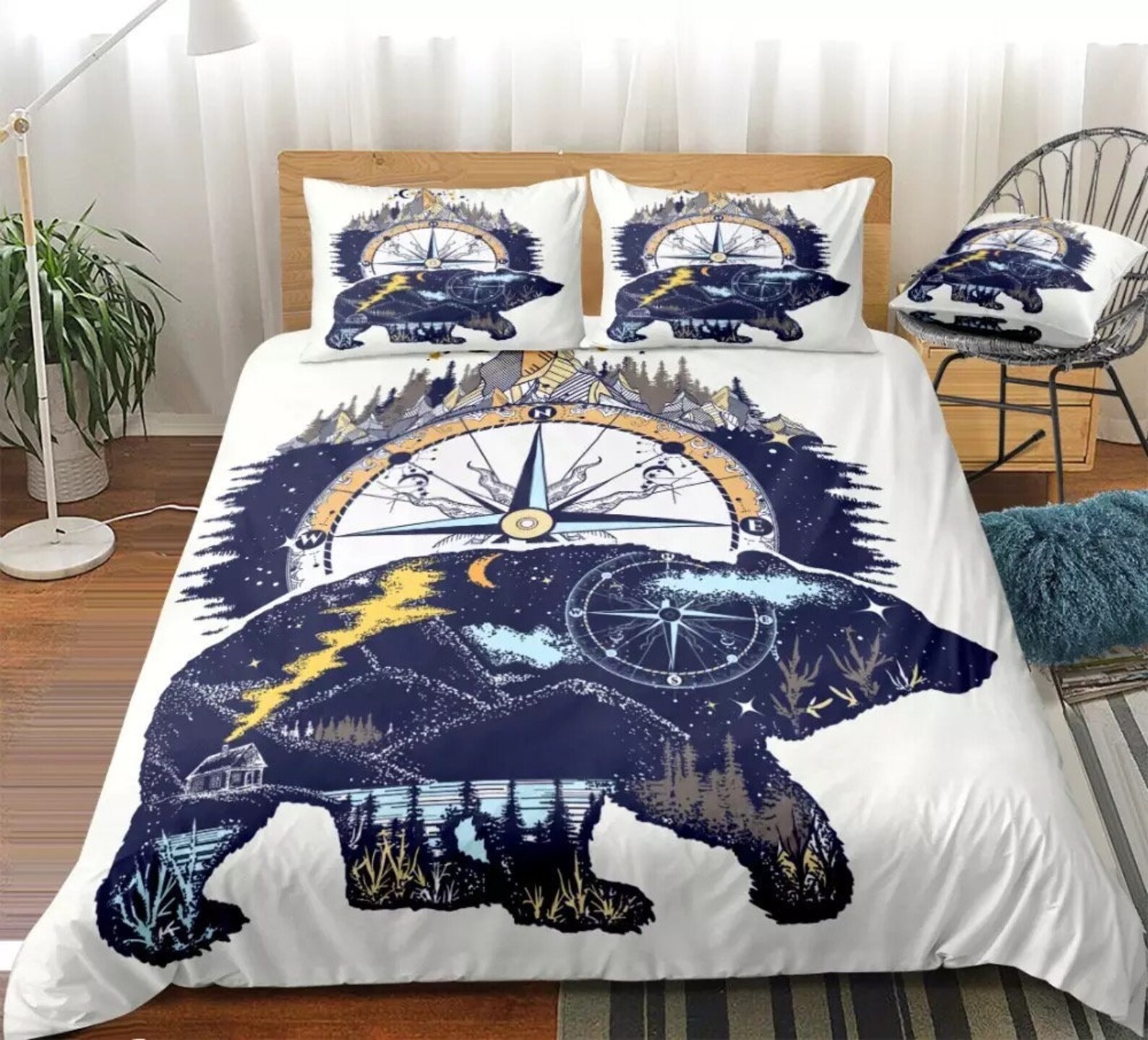 Bear Duvet Duvet Cover Set Bedding Set Bear Animal Duvet Etsy