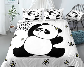Bamboo Panda 18 x 36 Fitted Sheet PatiChou 100% Cotton Animal Pattern Baby Cradle Bedding 46 x 92 cm