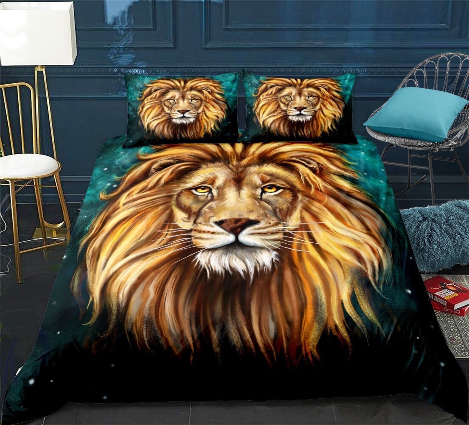 Lion Duvet Duvet Cover Set Bedding Set Lion Animal Duvet - Etsy