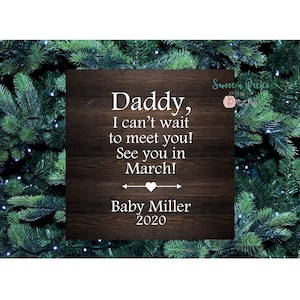 Soon To Be Daddy Dad Christmas Ornament Gift For New Daddy Pregnancy Announcement Pregnant Dad Bumps First Christmas Ornament Dad To Be Gift